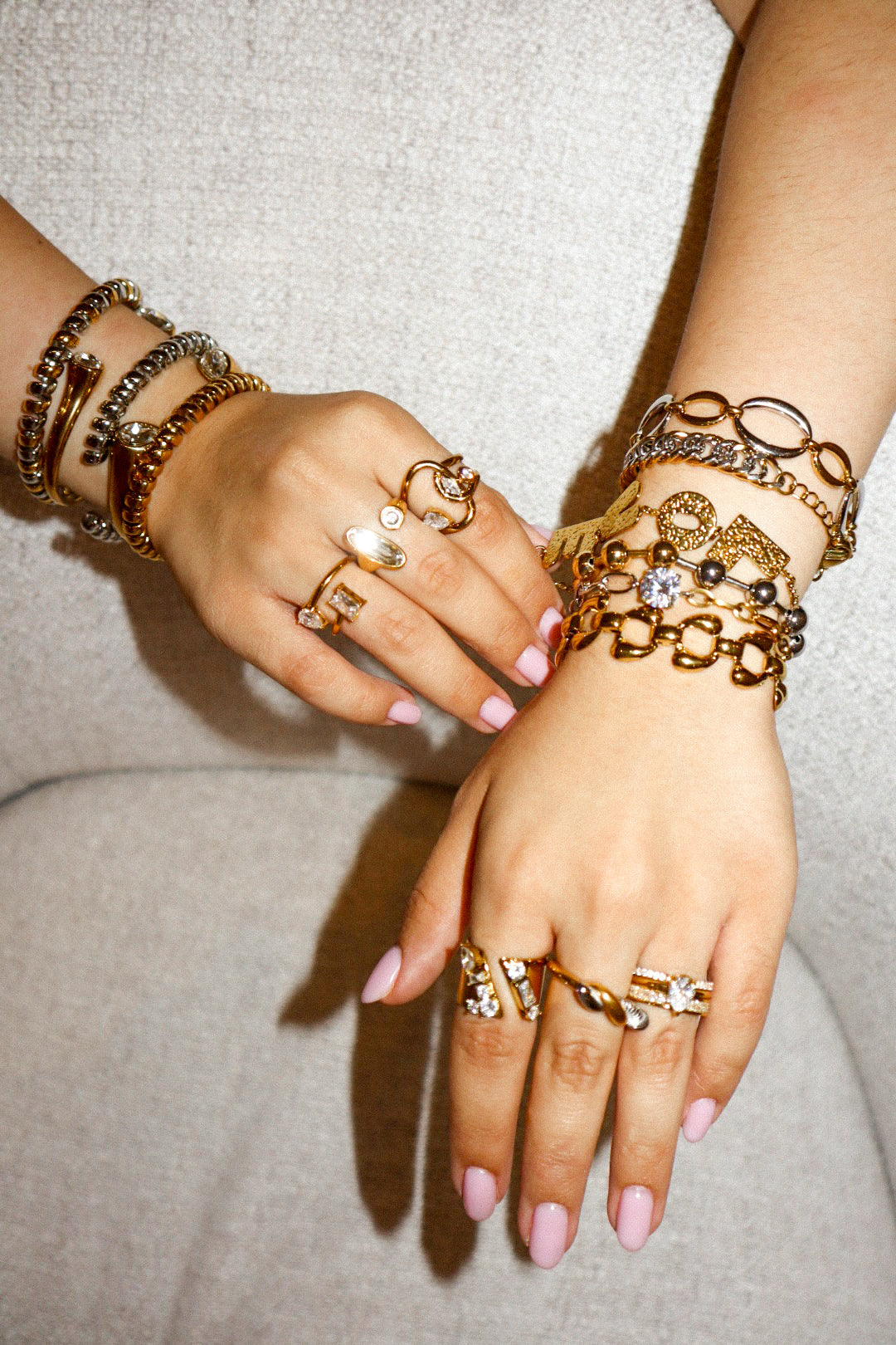 Gold Twisted Link Bracelet