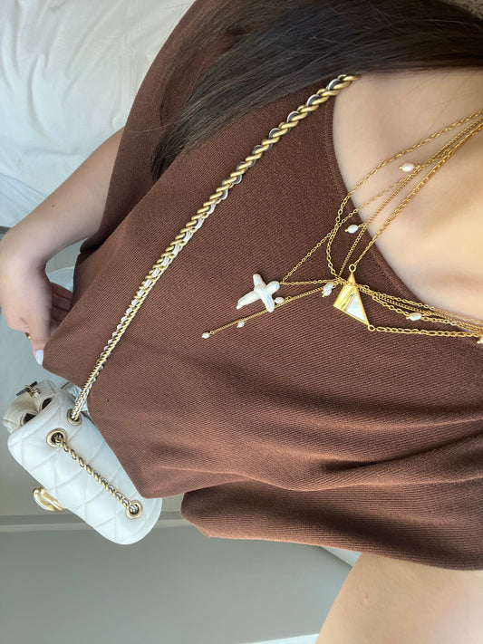 Pearls in Gold Necklace