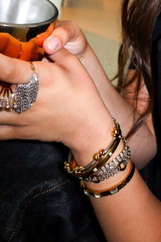 Gold and Silver Waterfall Ring