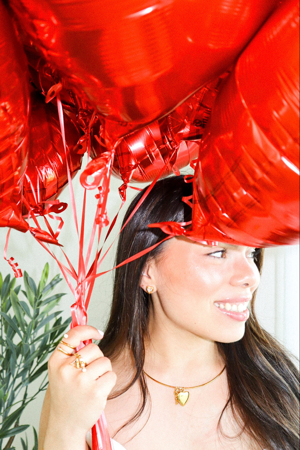 Pavé Heart Stud Earrings