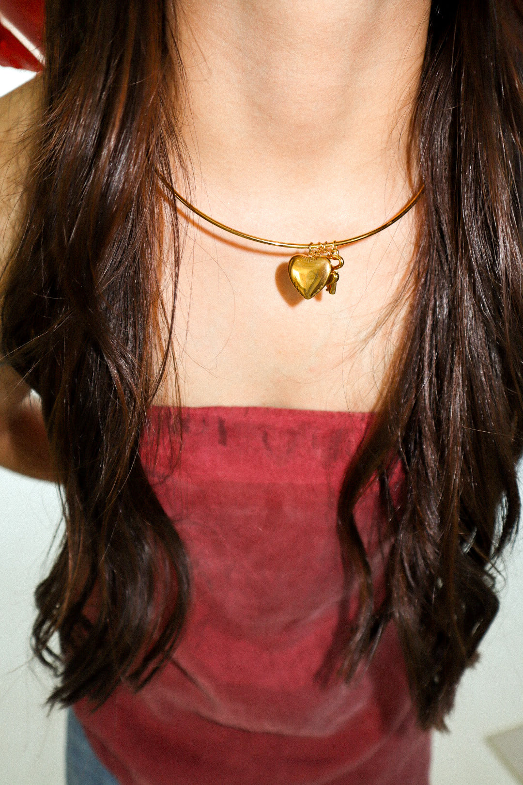 Gold Lover Cuff Necklace