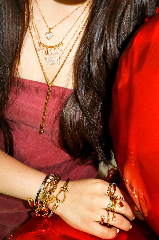 Gold and Silver Link Bangle