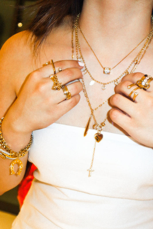 Heart, Cross, and Zircon Necklace