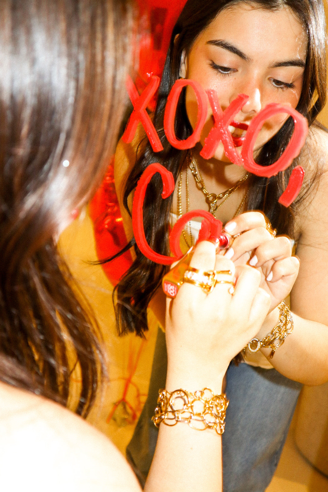 Gold and Silver Double Circle Bracelet