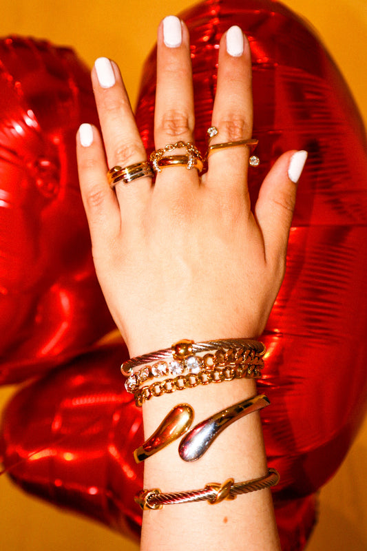 Gold and Silver Sleek Bangle