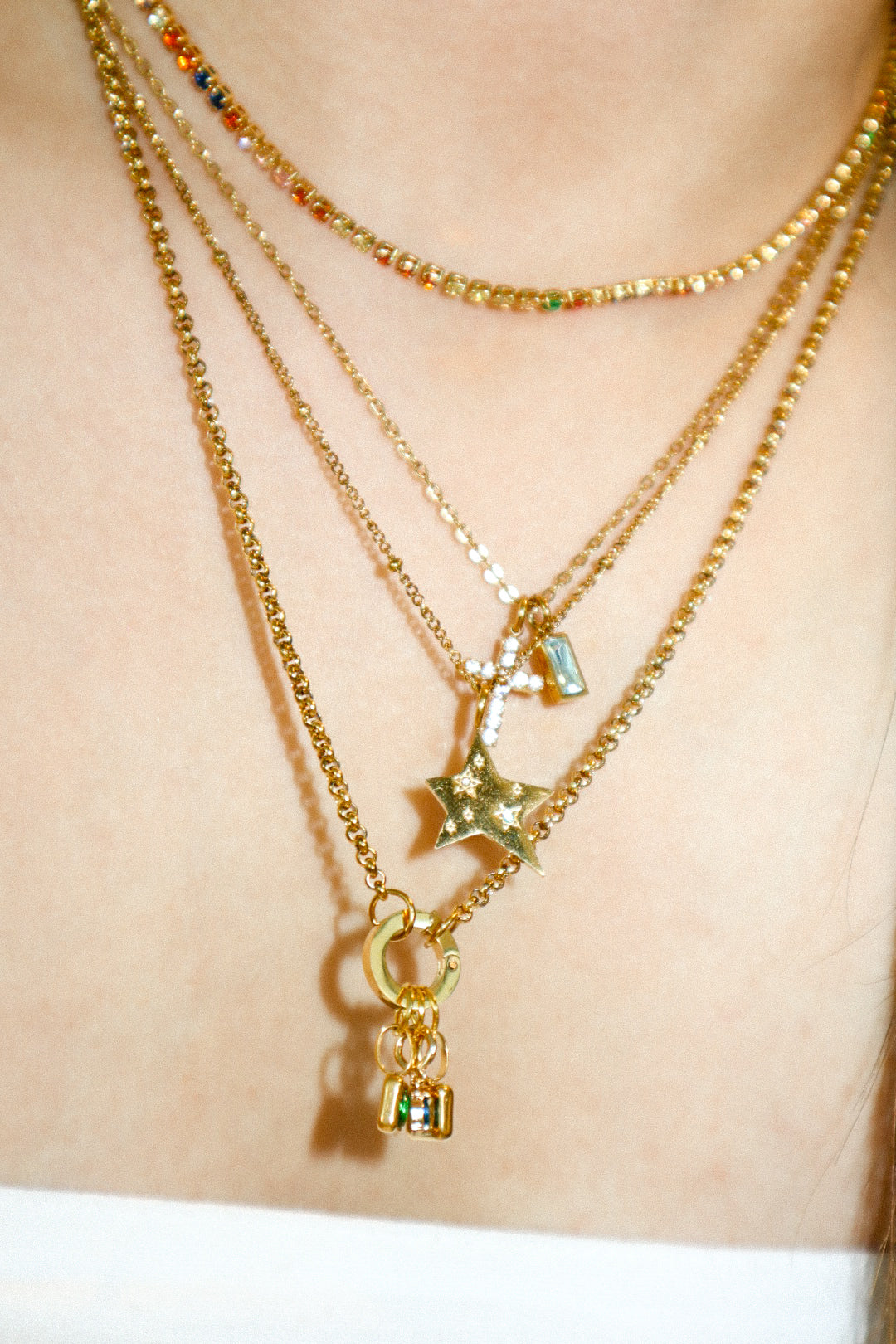 Gold Glow Zircon Necklace