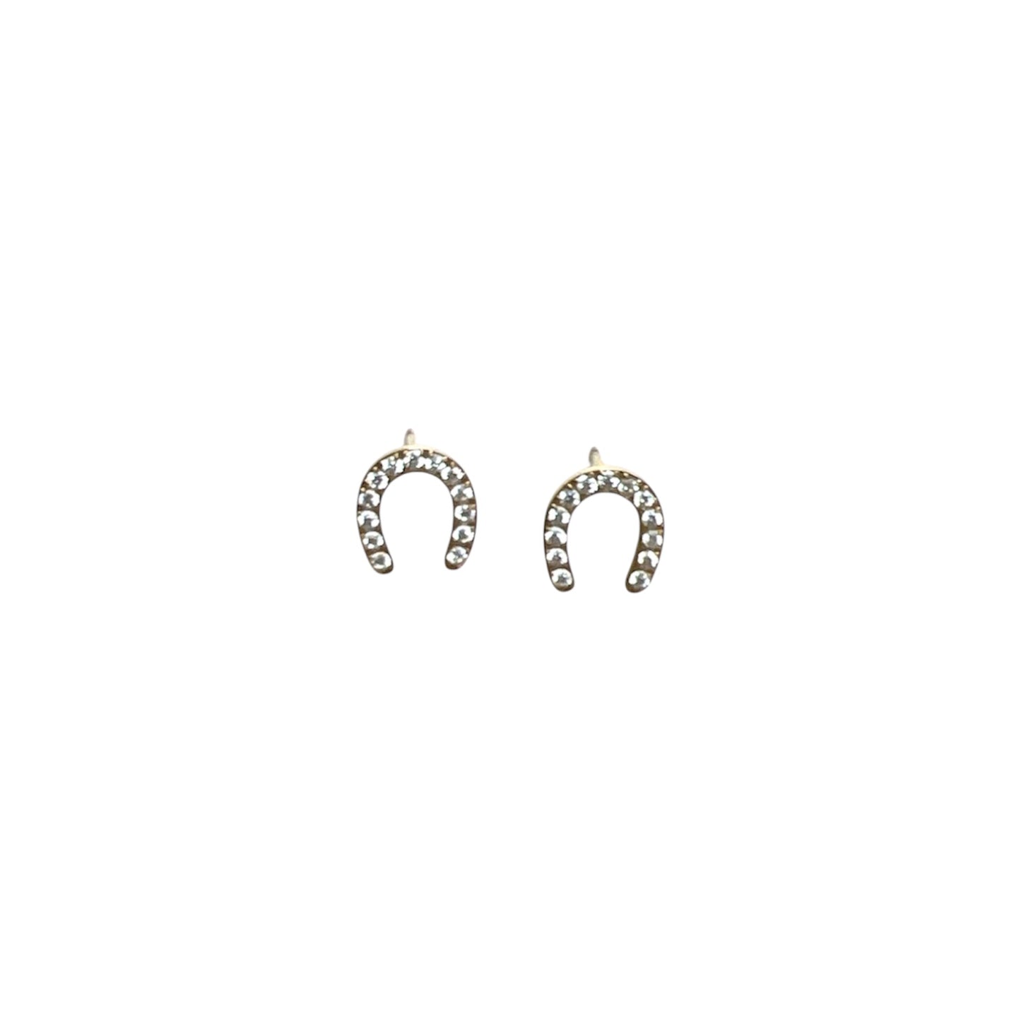 Rhinestone Horseshoe Earrings