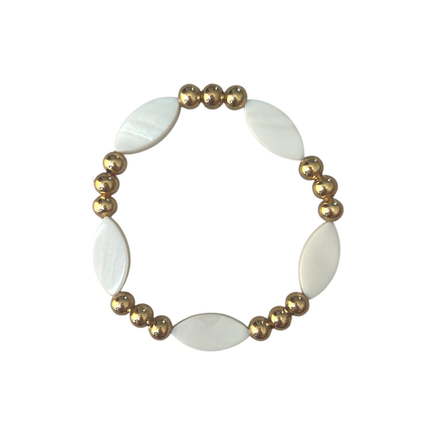 Three Golds and One Pearl Bracelet