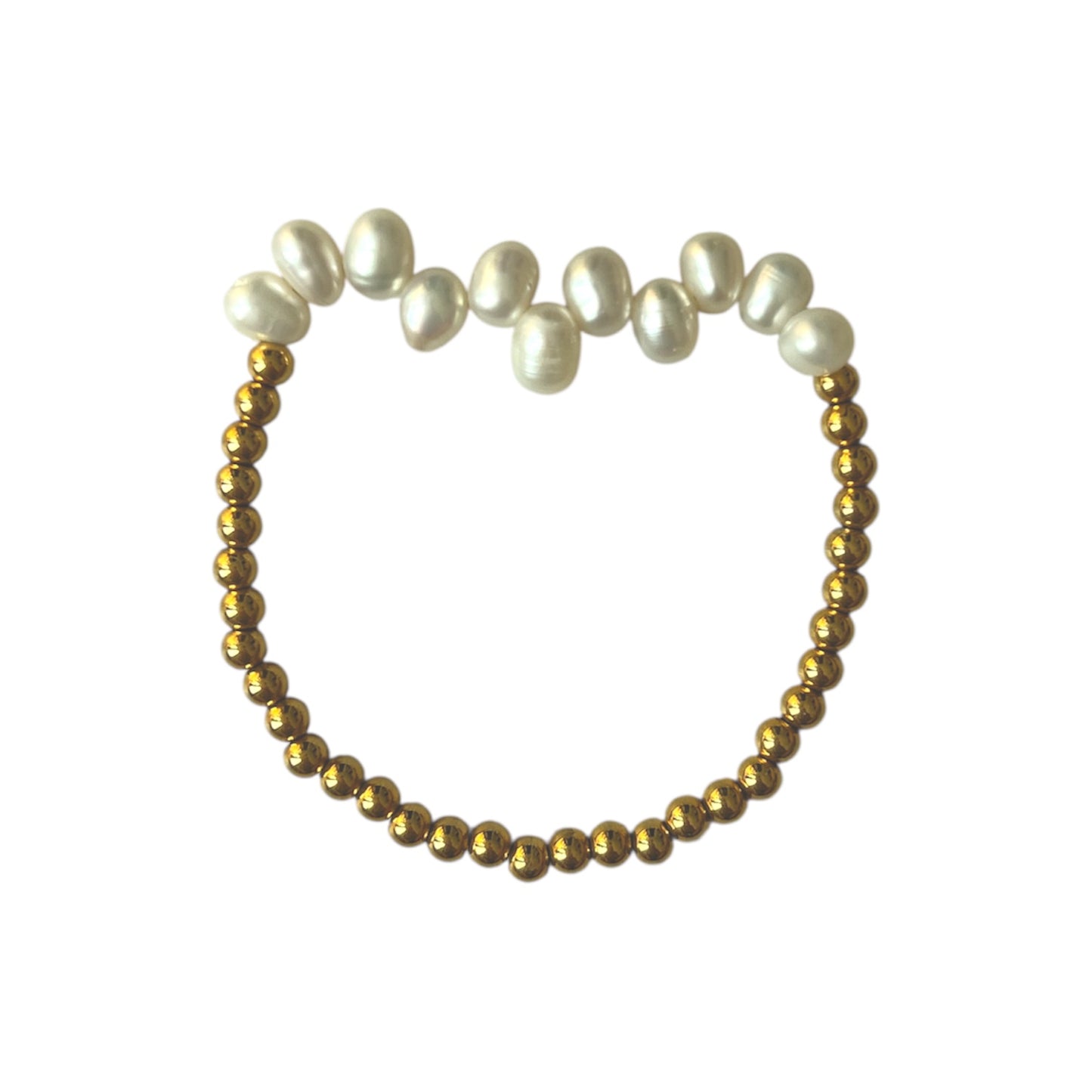 Fun Gold and Pearls Bracelet