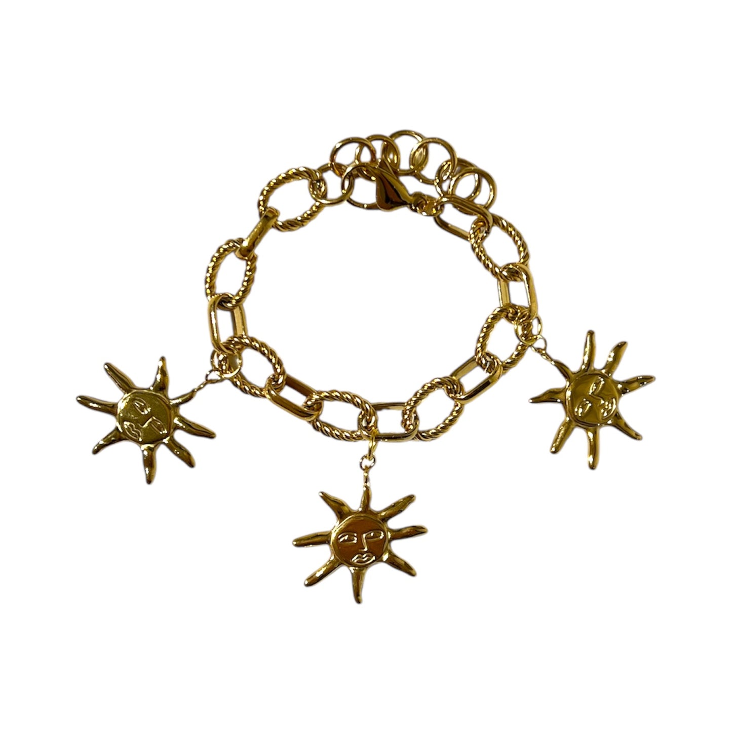 Sun Face Charm Bracelet