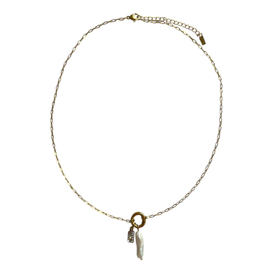 Peal and Zircon Necklace