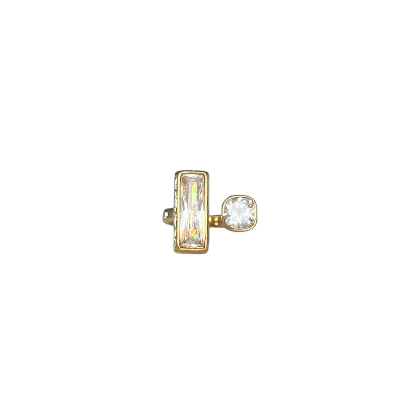 Duo Cut Rhinestone Ring