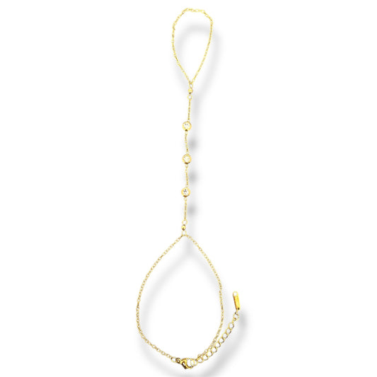 Gold Zircon Hand Chain