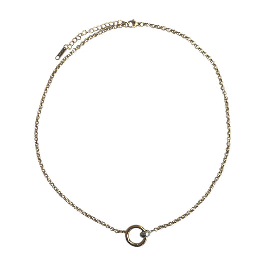 Gold and Silver Circle Pendant Necklace