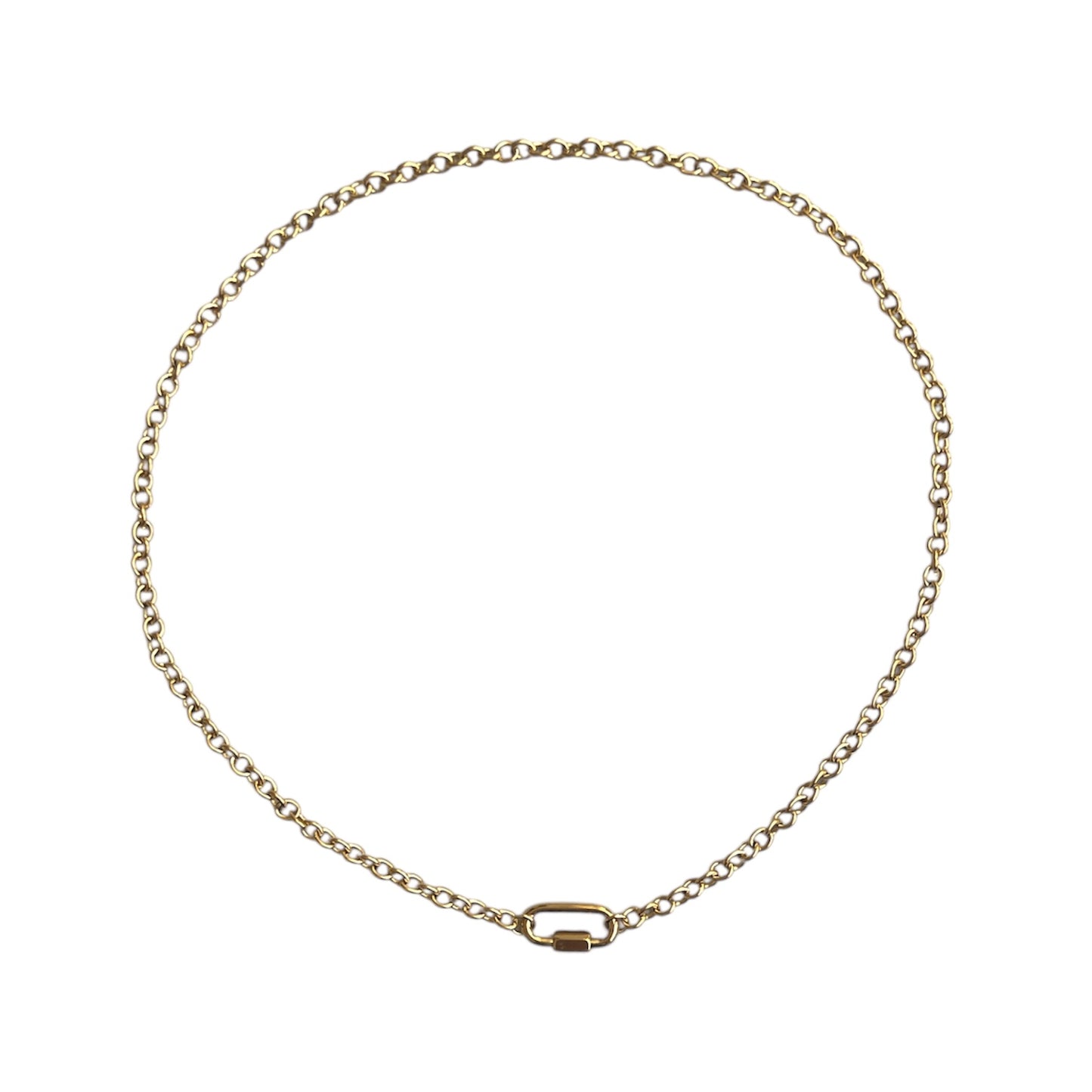 Gold Carabiner Necklace