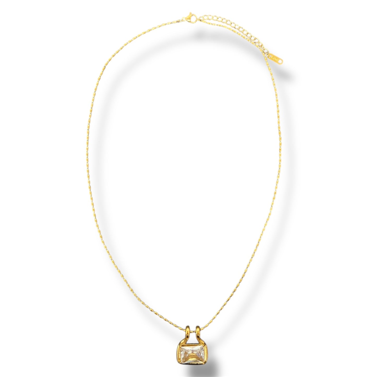 Emerald Cut Zircon Necklace