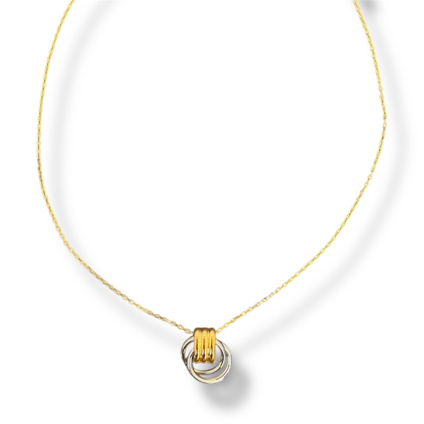 Gold and Silver Knot Necklace