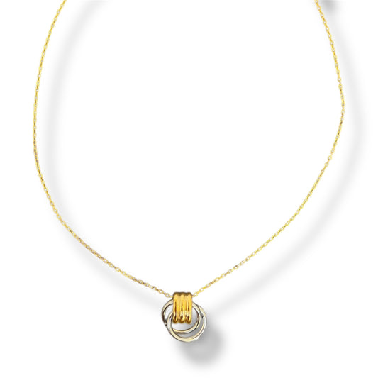Gold and Silver Knot Necklace