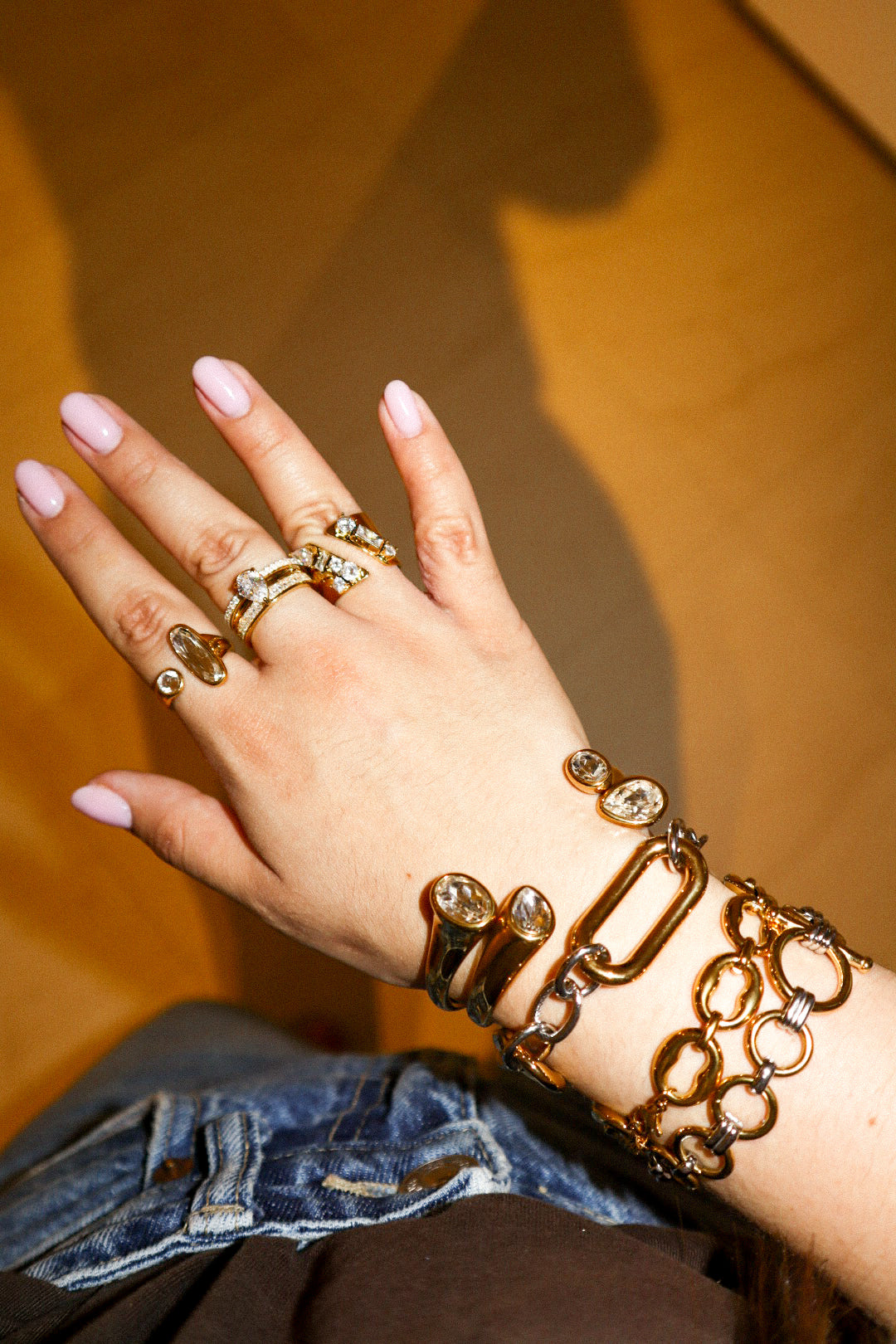 Gold & Silver Statement Link Bracelet