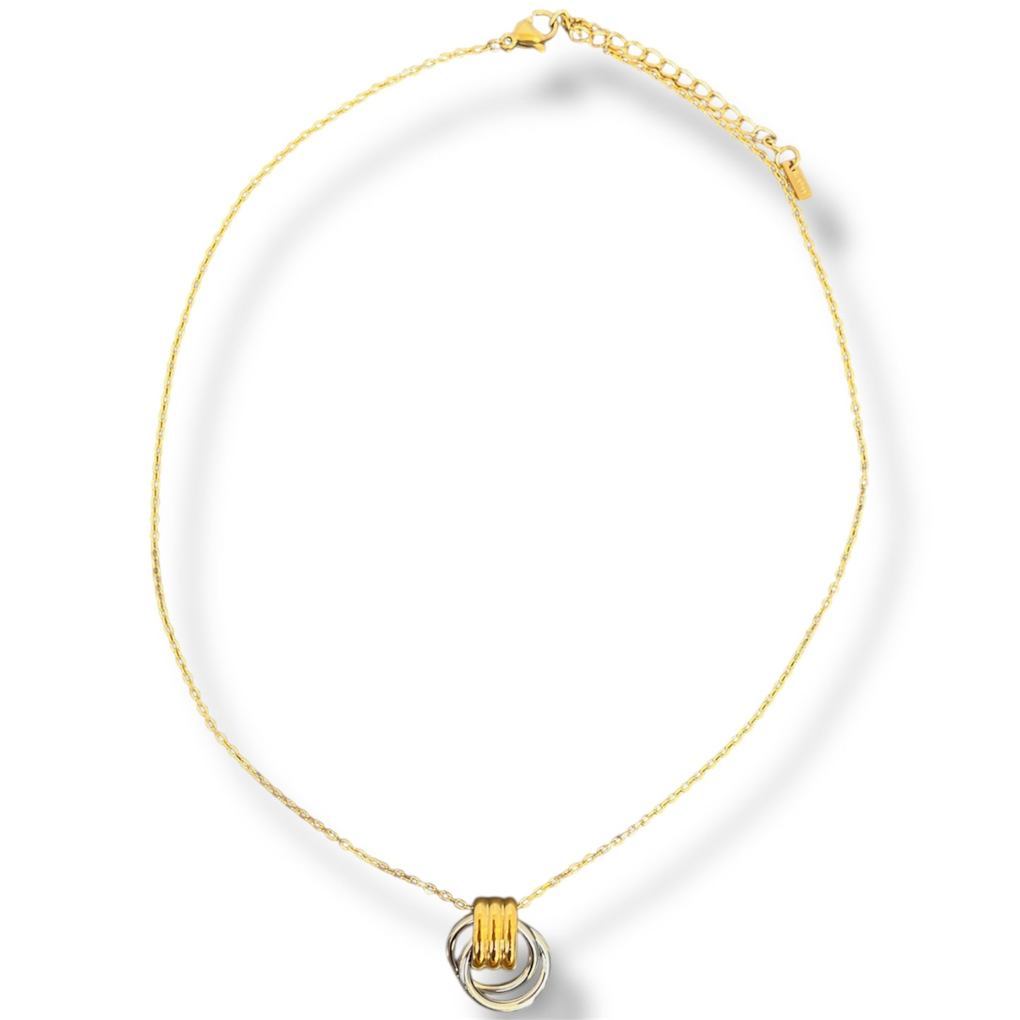 Gold and Silver Knot Necklace