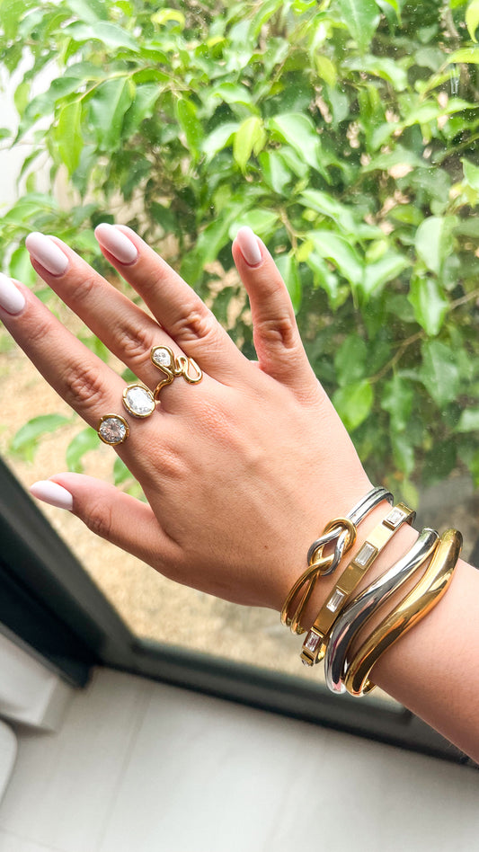 Wavy Bangle Duo