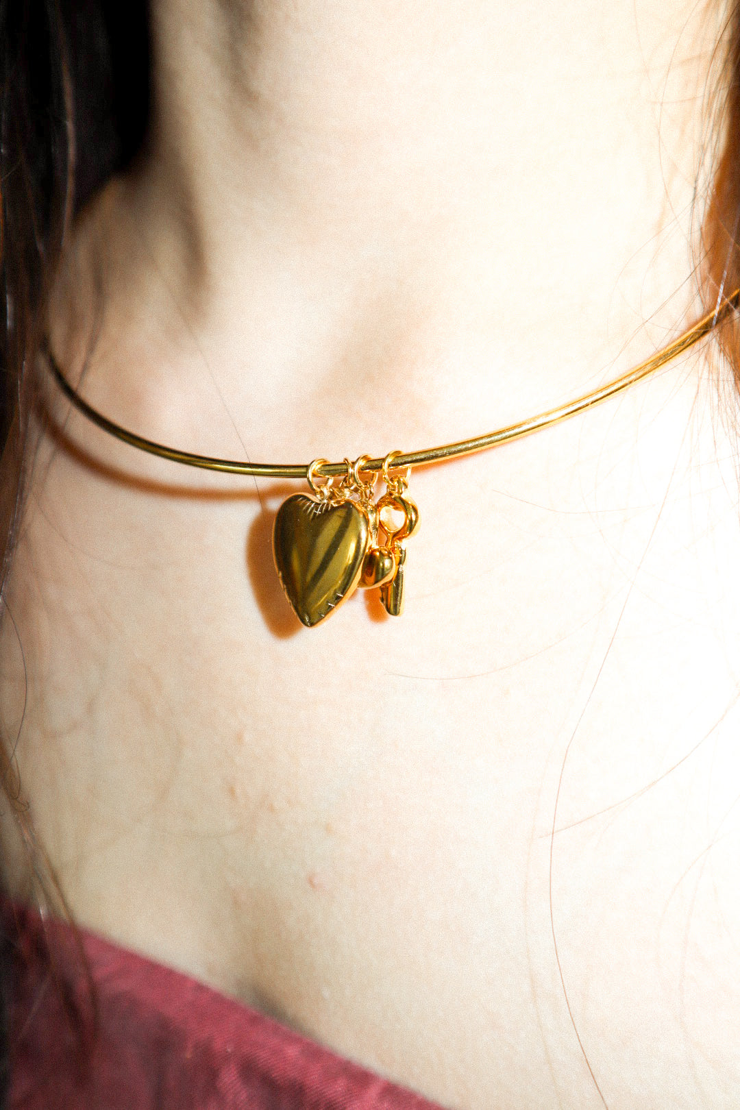 Gold Lover Cuff Necklace
