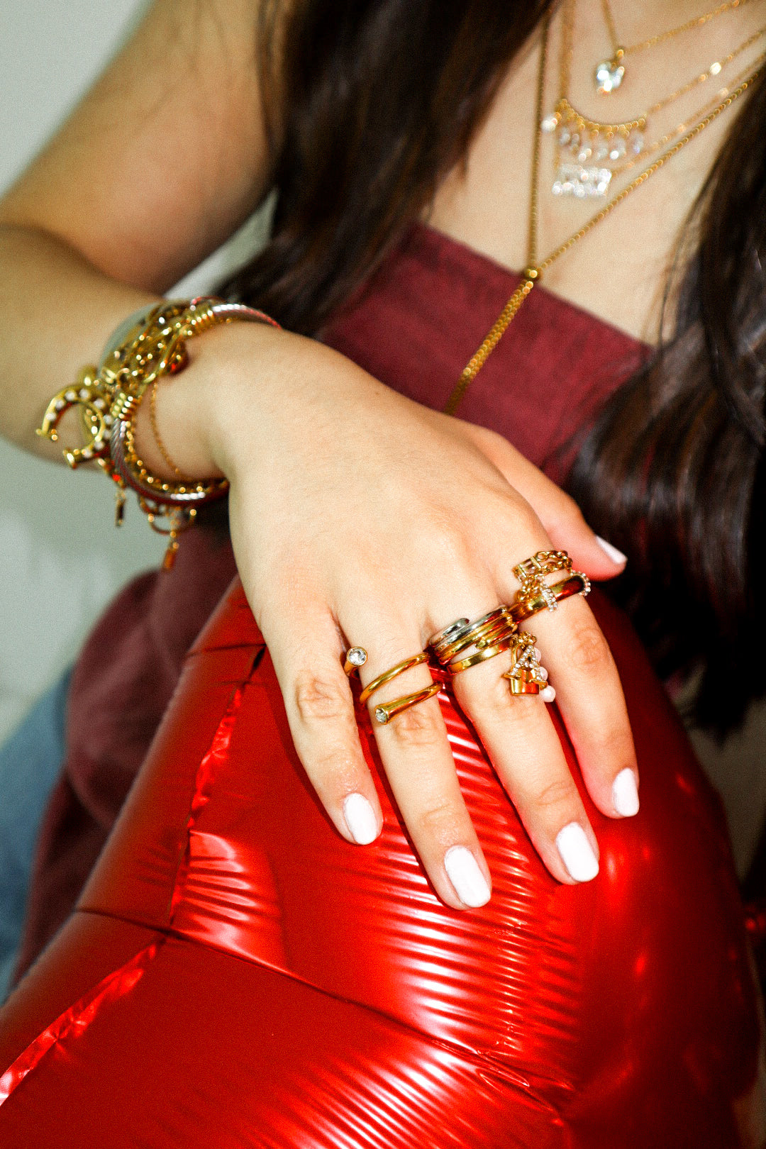 Gold Amor Charm Ring