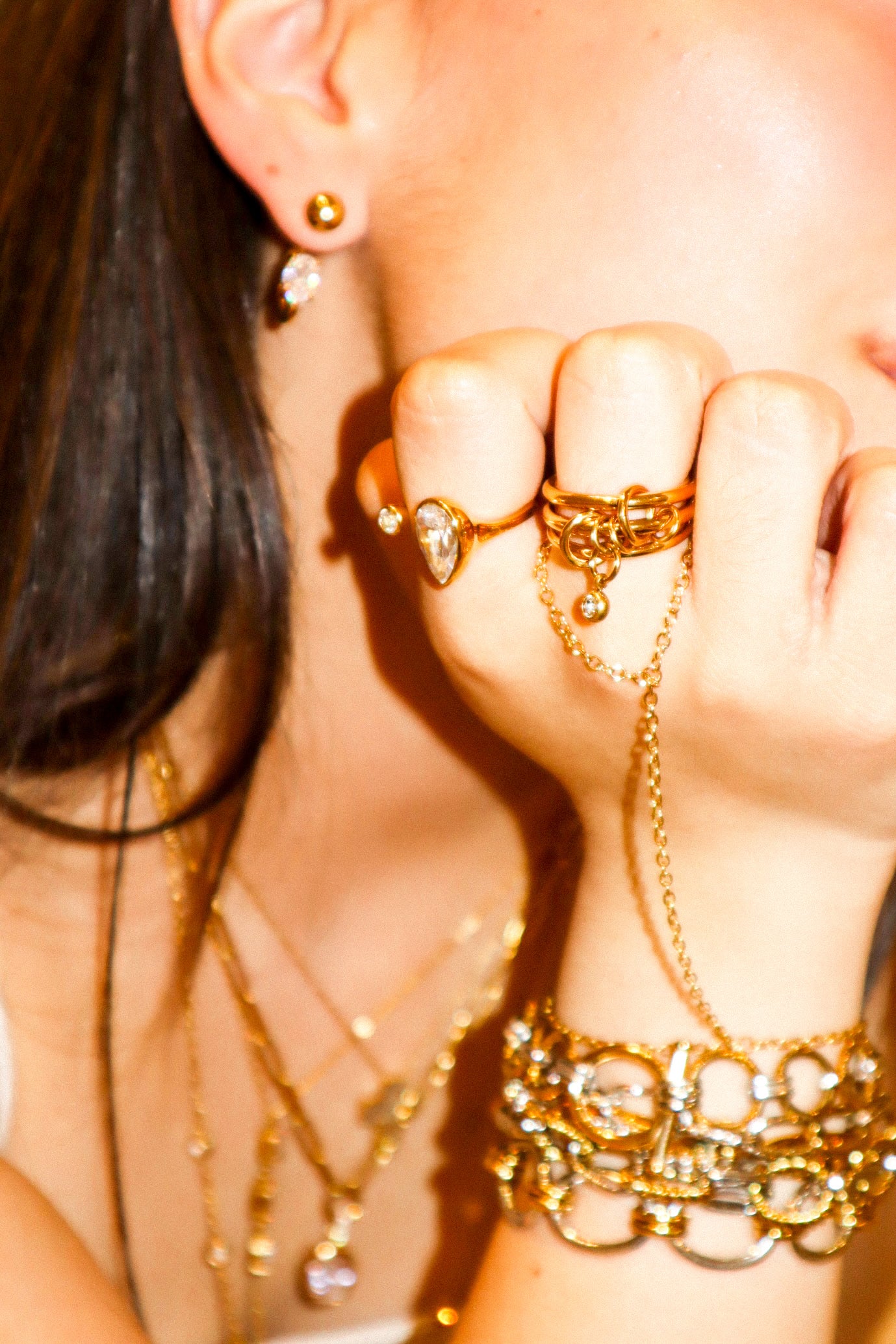 Gold Open Drop Ring
