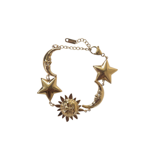 Sun, Moon, And Star Bracelet