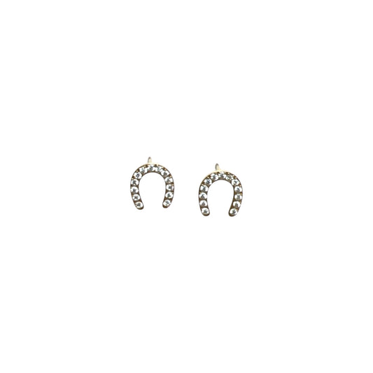 Rhinestone Horseshoe Earrings