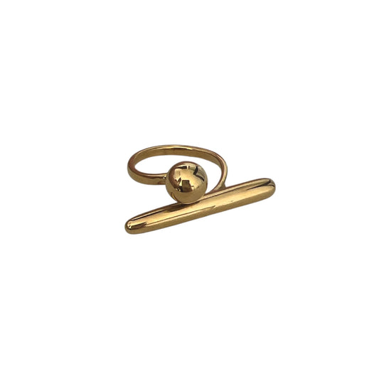Gold Sphere and Bar Ring