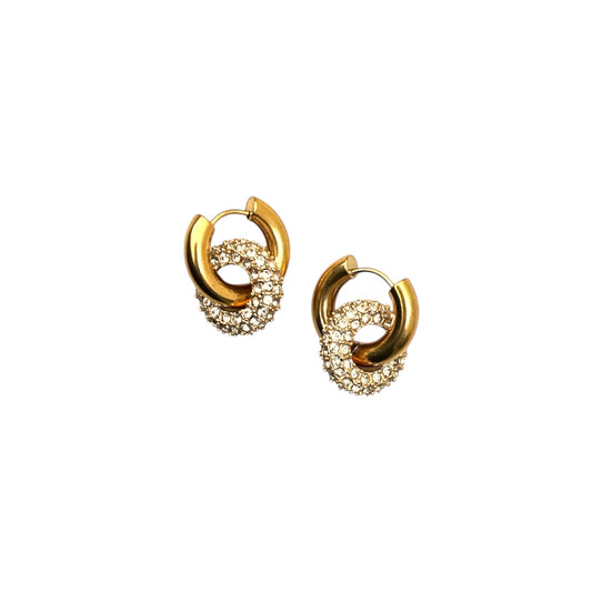 Golden Sparkle Loop Earrings
