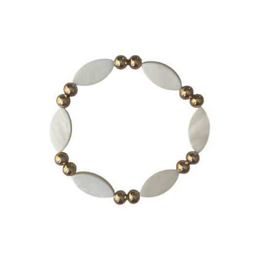 Two Golds and One Pearl Bracelet