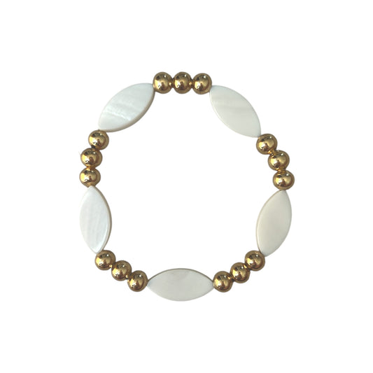 Three Golds and One Pearl Bracelet