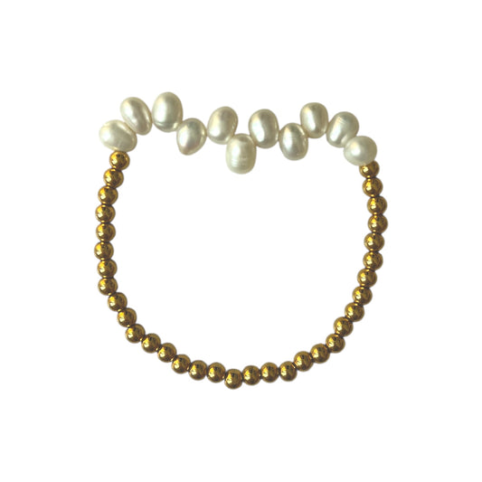 Fun Gold and Pearls Bracelet