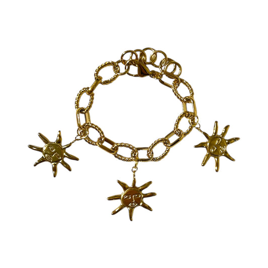 Sun Face Charm Bracelet