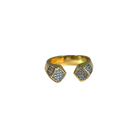 Double Hexagon Pavé Ring