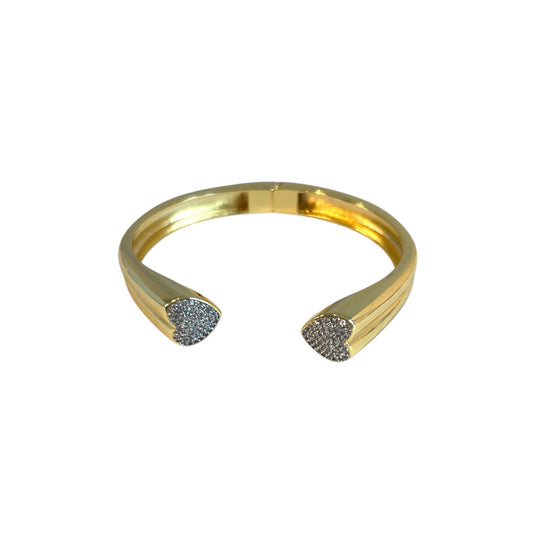 Heart Pavé Cuff Bracelet