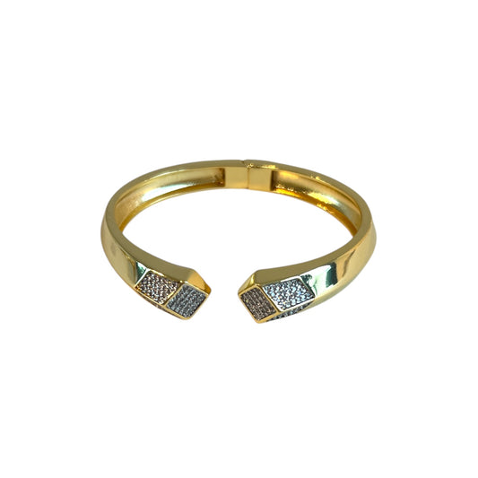 Hexagon Pavé Cuff Bracelet