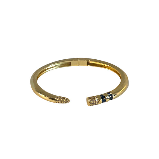 Blue Zircon Pencil Cuff Bracelet