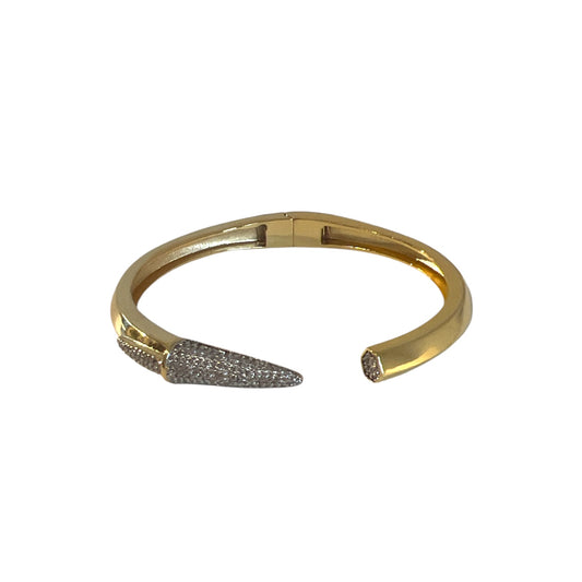 Gold and Silver Pavé Pen Cuff Bracelet
