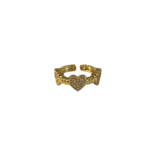 Hearts Pavé Ring