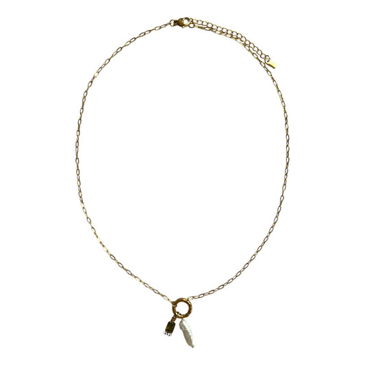 Peal and Zircon Necklace