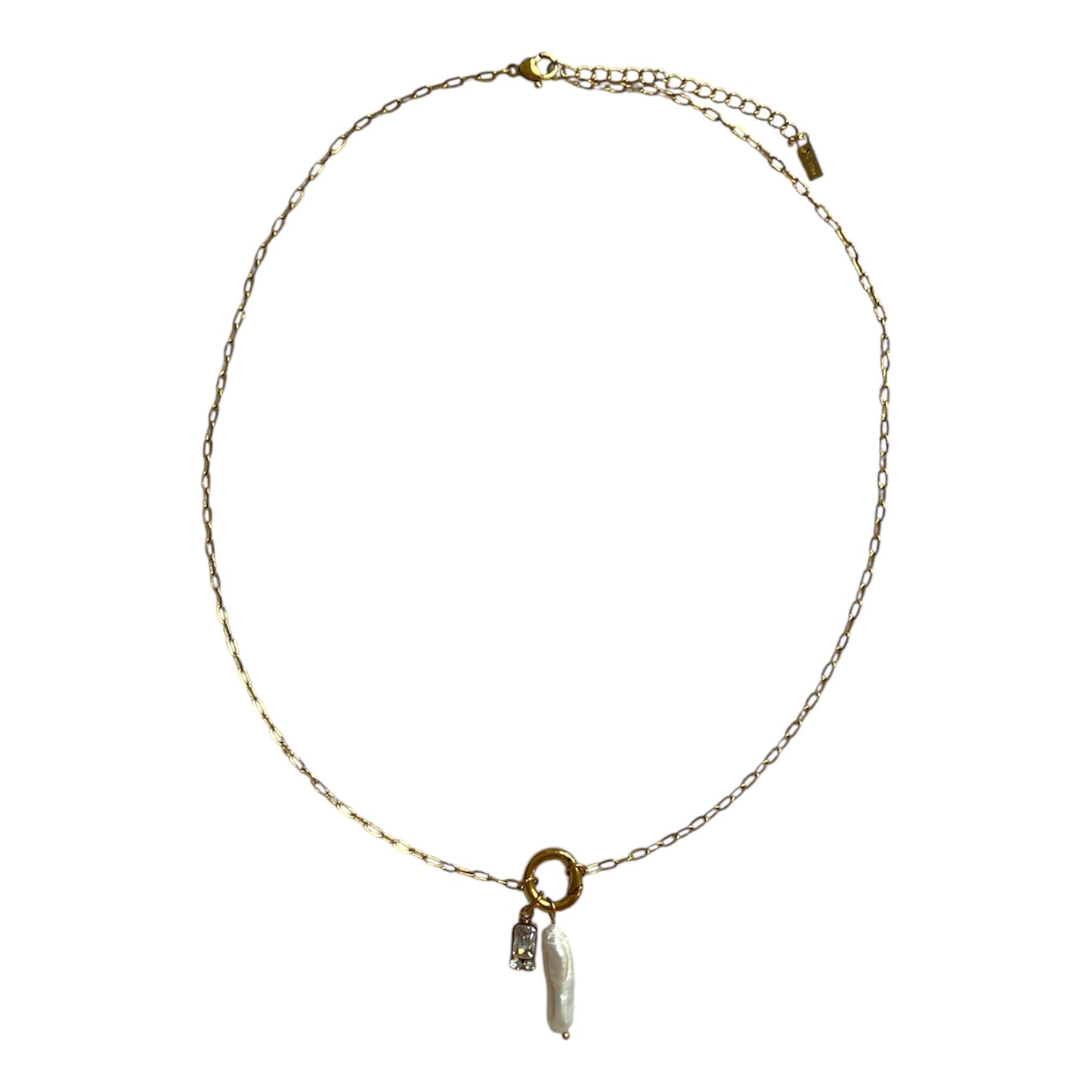 Peal and Zircon Necklace