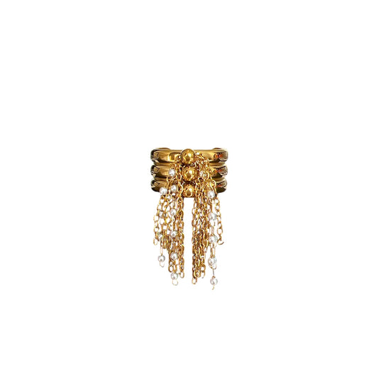Pearls Waterfall Ring