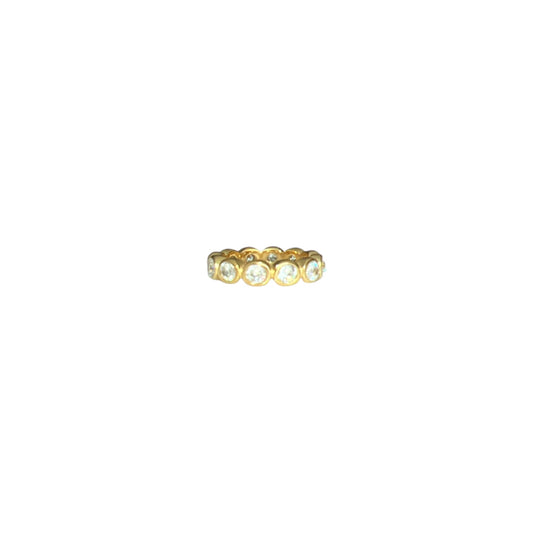 Gold Zircon Circles Ring