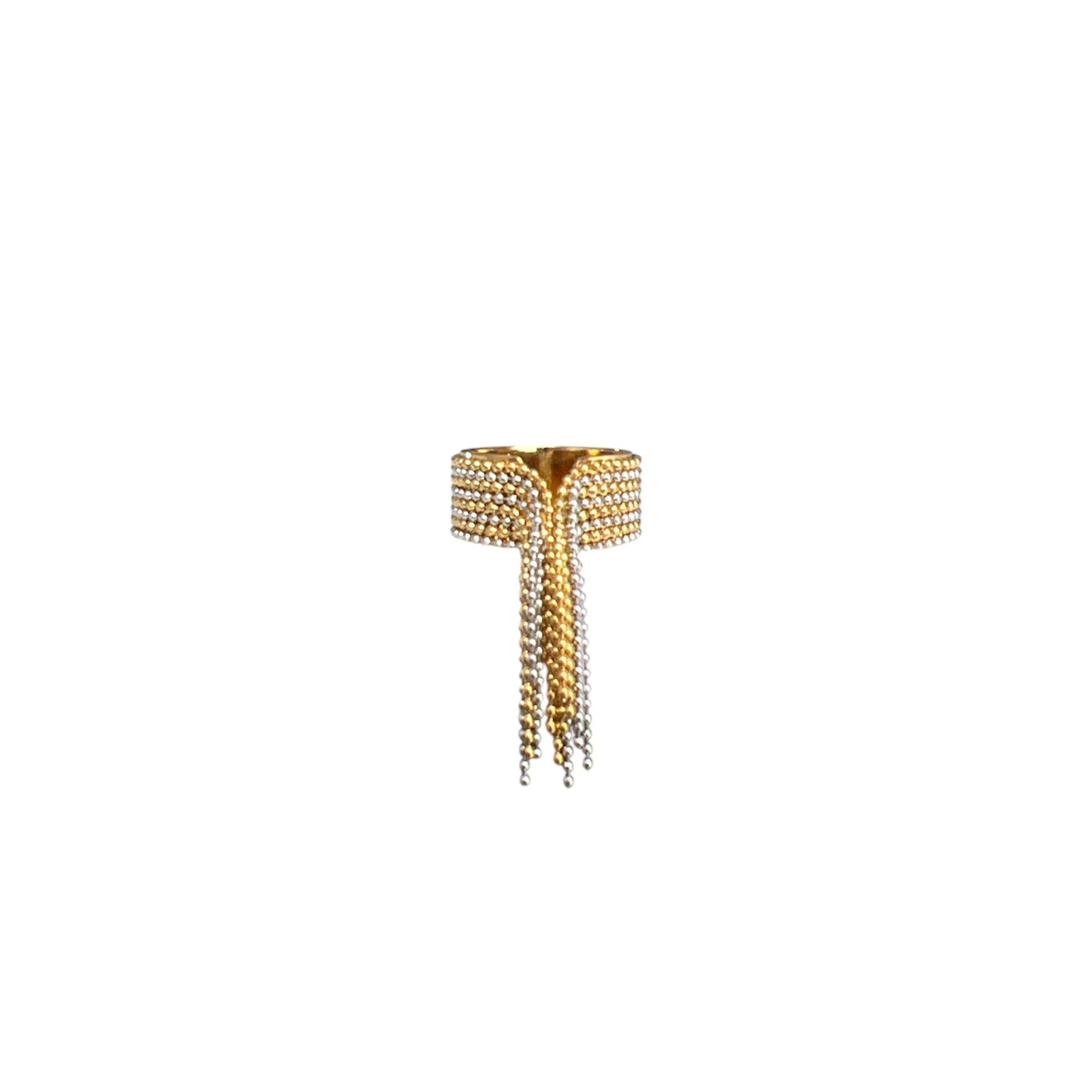 Gold and Silver Waterfall Open Ring