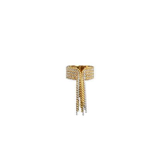 Gold and Silver Waterfall Open Ring