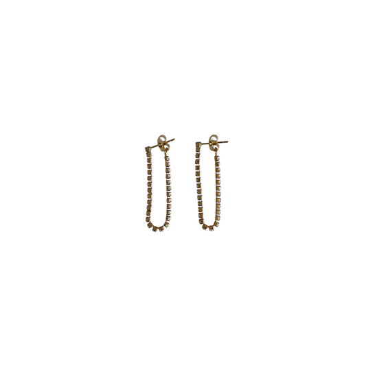 Gold Zircon Drop Earrings