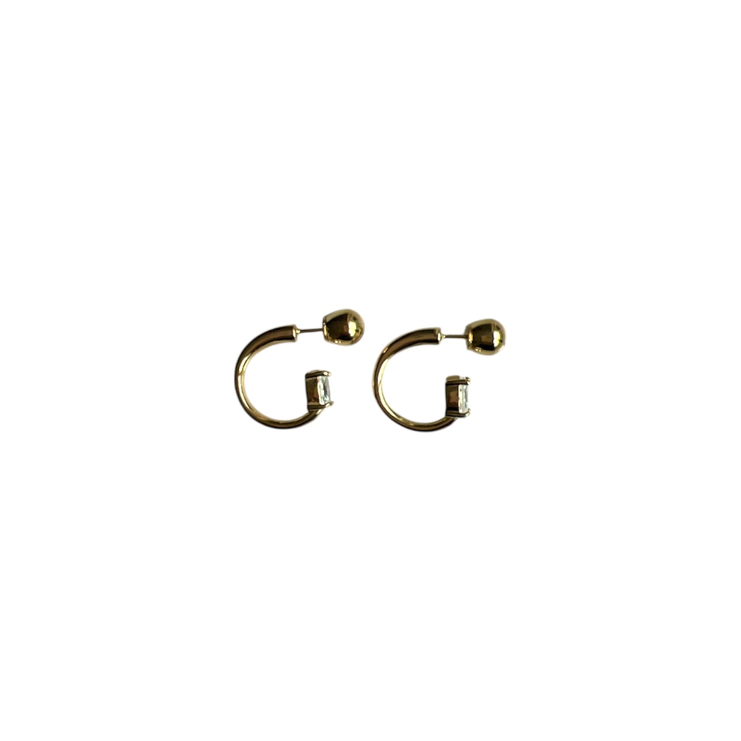 Zircon Front-back Earrings